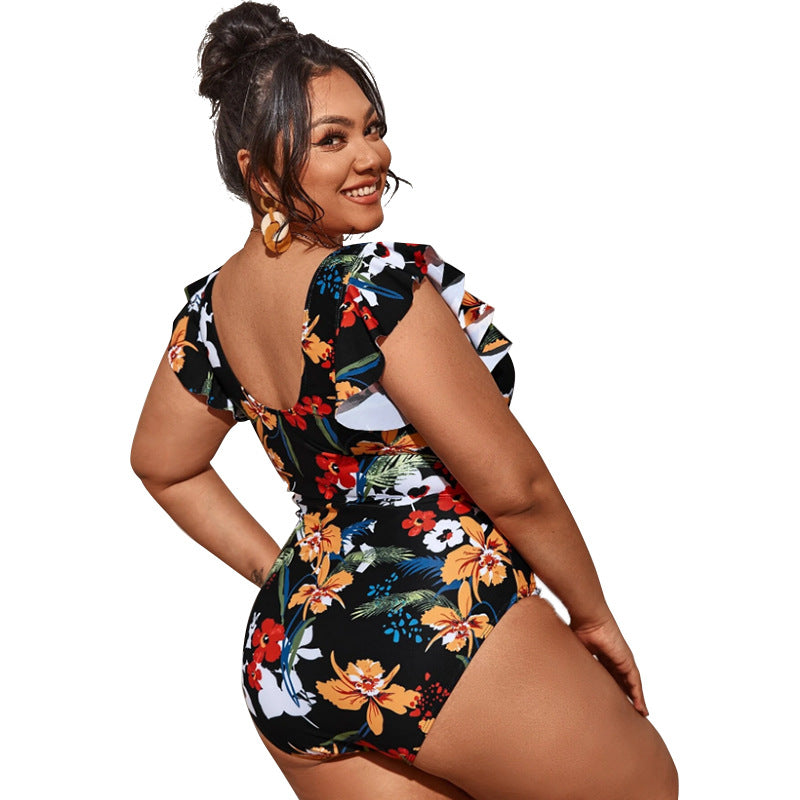 Traje de baño de una pieza de talla grande al por mayor Poliéster